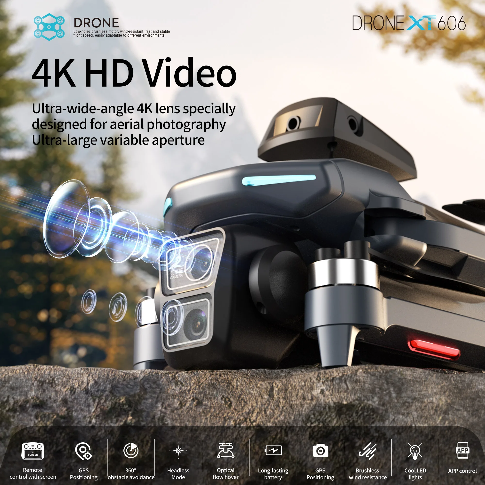 Original XT606 Drone Professio - đánh giá và giá Drone Camera 4K