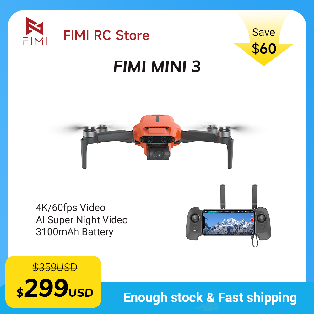 FIMI MINI 3 Camere Drone 4K 60 - đánh giá và giá Drone Camera Night Vision